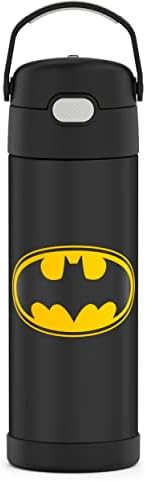 Thermos FUNTAINER 16 Ounce Stainless Steel Vacuum Insulated Bottle With Wide Spout Lid, Denim Blue