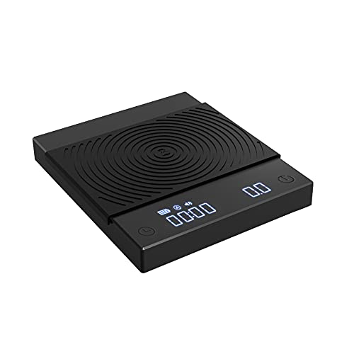  Coffee Scale, 2021 New Version Black Mirror Basic Plus, Digital Espresso Coffee Scale Kitchen Scale With Auto Timing, 2000 Grams ,Black Plus