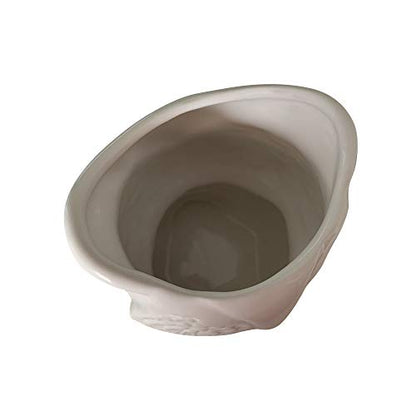  Multi-Purpose Ceramic Owl, Functions As Cooking Utensil Holder, Kitchen Storage Crock, Accent Décor, Organizer, Vase And More (Ceramic White)