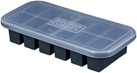  1/2-Cup Freezing Tray With Lid, Aqua, Makes 6 Perfect 1/2 Cup Portions, Freeze Pesto, Salsa, Sauce, Food
