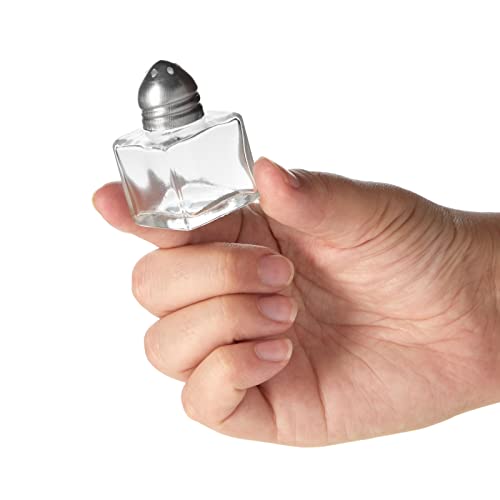  Salt And Pepper Shakers Set - 24-Piece Set Of Salt Pepper Shakers, Glass Kitchenware, Mini Salt And Pepper Holders, Transparent, Holds 0.5 Oz