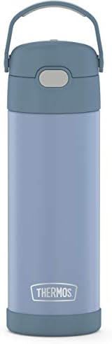 Thermos FUNTAINER 16 Ounce Stainless Steel Vacuum Insulated Bottle With Wide Spout Lid, Denim Blue