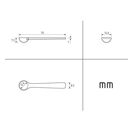 GENERIC 250 Mg Clear Classic Plastic Measuring Spoons Small Plastic Teaspoons For Powders And Granules, Coffee, Pet Food Coffee Scoop Measuring Scoops - Pack Of 10 (0.5 Ml)