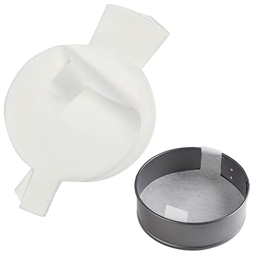  8-Inch Parchment Paper Rounds With Lift Tabs, 100 Sheets Nonstick Cake Pan Baking Liners