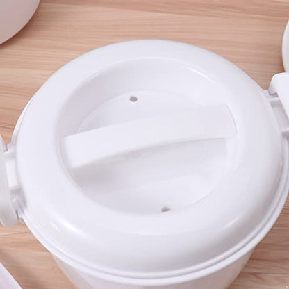  Microwave Rice Steamer Cooker With Rice Paddle Microwave Food Container White Small One Size
