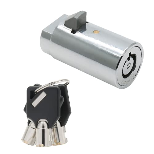  Universal Vending Machine Lock And Key, Soda Machine Lock With Tubular Keyway, Snack Machine Lock Candy Machine Lock Replacement For Coke Machine, Gumball Machine (Keyed Alike)