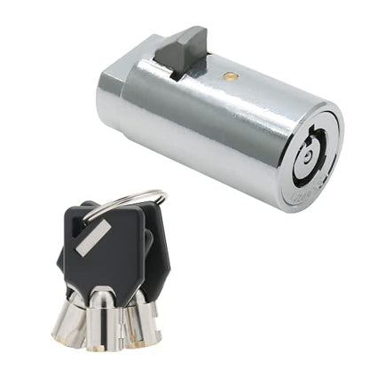  Universal Vending Machine Lock And Key, Soda Machine Lock With Tubular Keyway, Snack Machine Lock Candy Machine Lock Replacement For Coke Machine, Gumball Machine (Keyed Alike)