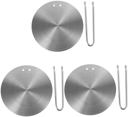  2pcs Induction Cooker Heat Conduction Plate Silver Detachable Thermal Pad