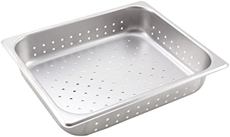  Winco 2 1/2-Inch Anti-Jamming Steam Pan, Half, 24-Gauge