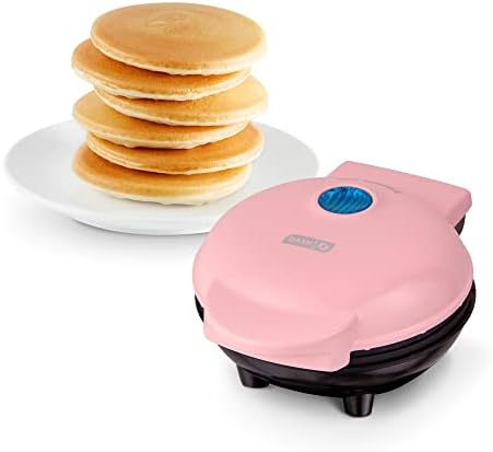 Dash Mini Maker Electric Round Griddle & Other On The Go Breakfast, Lunch & Snacks With Indicator Light + Included Recipe Book - Aqua,4 Inch & Mini Maker, Hash Browns, Keto Chaffles, 4 Inch, Black