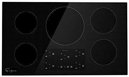  Electric Stove Induction Cooktop With 2 Burners In Black Vitro Ceramic Smooth Surface Glass 120V, 12 Inch