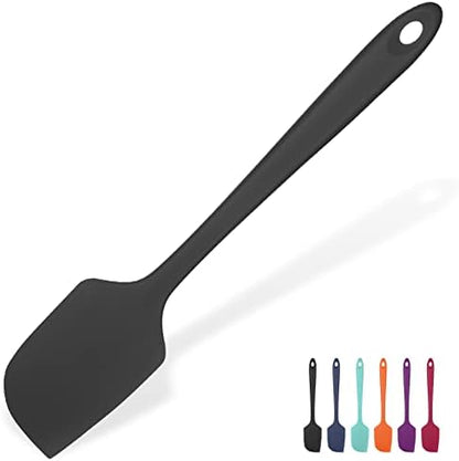  Heat Resistant Silicone Large Spatula: U-Taste 600ºF High Heat Flexible 11.38in Silicon Mixing Stirring Cooking Scraping Baking Bowl Scraper Seamless Spreader For Kitchen Nonstick Cookware (Aqua Sky)