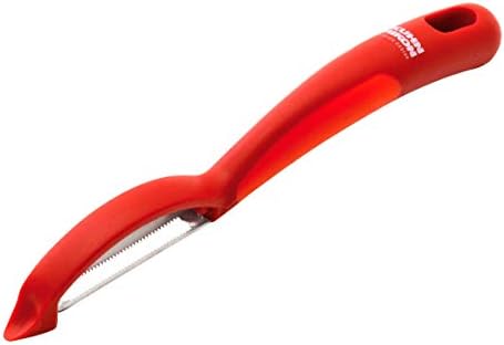  Kuhn Rikon Serrated Piranha “Swivel” Peeler 7.25” Red