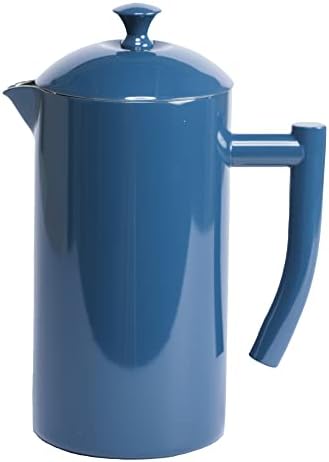  Double-Walled Stainless Steel French Press Coffee Maker, Dilly Bean Green, 34 Fl Oz.