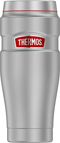 Thermos Stainless King Vacuum-Insulated Travel Tumbler, 16 Ounce, White