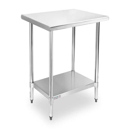  STABLEINK NSF Stainless Steel Table, 24 X 36 Inches Metal Prep & Work Table With Adjustable Undershelf And Table Foot, For Commercial Kitchen, Restaurant, Hotel And Garage (Without Caster Wheels)