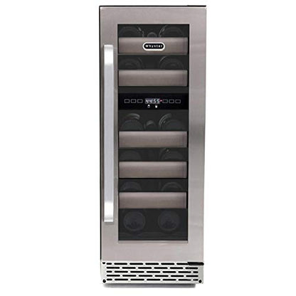  BWR-171DS 17 Bottle Stainless Steel Dual Zone Built Wine Refrigerators-Elite Series With Seamless Doors