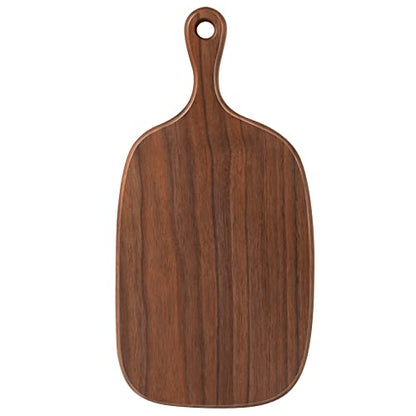  Wooden Cutting Boards For Kitchen, Thick Walnut Wood Chopping Board With Handle, Small Food Serving Board For Meat Veggies Charcuterie Cheese Crackers (15"x7.28"x0.8")