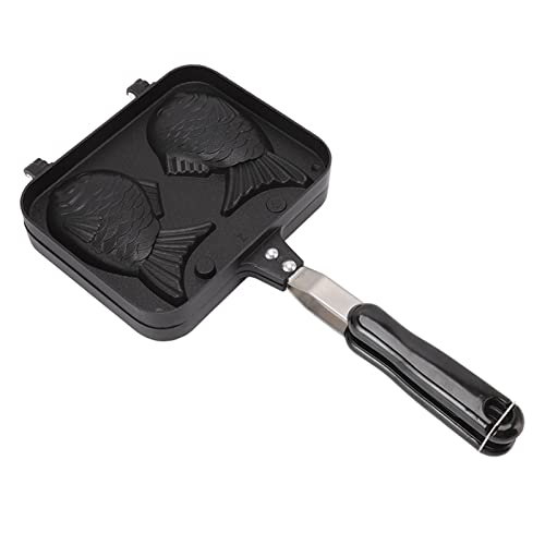  CHICIRIS Taiyaki Pan, Japanese Taiyaki Fish Waffle Maker Nonstick Cake Pan Pancake Double Pan, 7.1 X 5.5