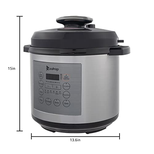 N/A Electric Pressure Cooker 1000W Button Stainless Steel Electric Pressure Cooker 13 In 1 Cooking Mode, Stainless Steel Color