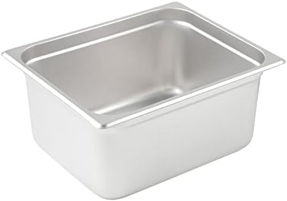  Winco 2 1/2-Inch Anti-Jamming Steam Pan, Half, 24-Gauge