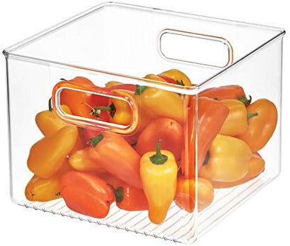  IDesign BPA-Free Plastic Deep Kitchen Storage Bin With Handles, Spice Rack