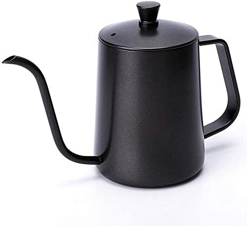  Gooseneck Kettle Pour Over Kettle Pour Over Coffee 304 Stainless Steel Coffee Pot Stainless Steel With Ergonomic Grip Handle And Gooseneck Spout (black-350ml/12oz-cap)