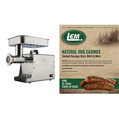  Products 17791 Big Bite #8 .5HP Stainless Steel Electric Meat Grinder, Silver