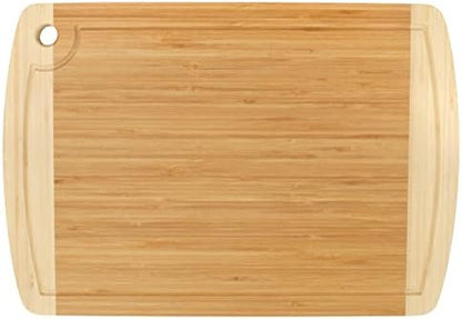  Bamboo Burner Cover Cutting Board, 3-Ply, Large, Square - Grooved/Flat (20"x20"x0.75")