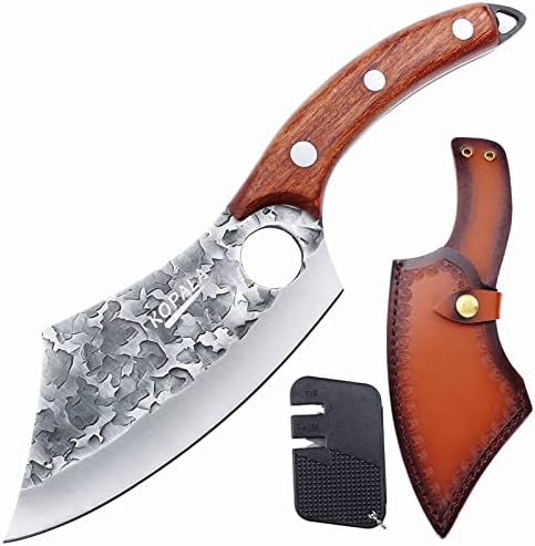  Original Kitchen Knife Cleaver/Boning Knives Forged Multipurpose Grilling Knife Carbon Steel With Leather Sheath