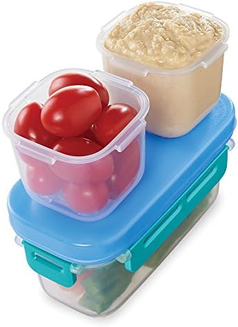 Rubbermaid LunchBlox Leak-Proof Entree Lunch Container Kit, Large, Blue