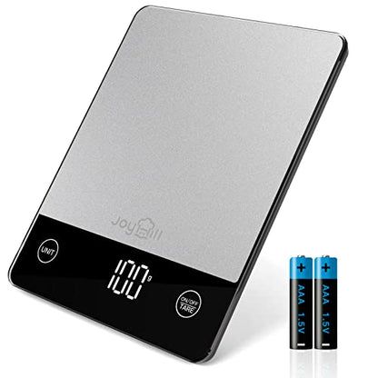  Food Scale, 22lb Digital Kitchen Scale Food Ounces And Grams For Weight Loss, Baking And Cooking, Premium Stainless Steel Food Weight Scale With LED Display, Batteries Included, Black