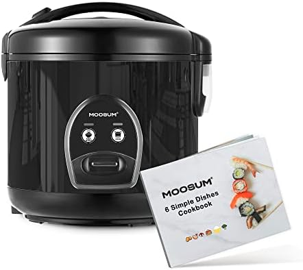  OOSUM Electric Rice Cooker With One Touch For Asian Japanese Sushi Rice, 5-cup Uncooked/10-cup Cooked, Fast&Convenient Cooker With Steamer, Stainless Steel Housing And Auto Warmer