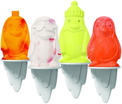  Dino Popsicle Molds (Set Of 4) - Mess-Free Silicone Ice Pops For Homemade Freezer Snacks / Dishwasher-Safe, BPA-Free