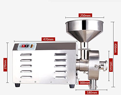  Food Grinding Machine Mills Household Commerical Salt Mill Stainless Steel Mills High Power Electric Spices Soybean Grain Crusher 20-40 (kg/h)