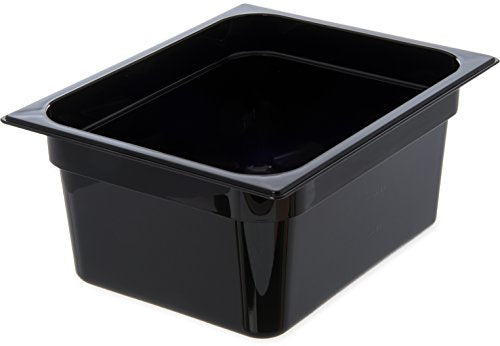  Carlisle FoodService Products 3086003 StorPlus High Heat Food Pan, 2.5" Deep, Third Size, Black, 1/3 Size (Pack Of 6)