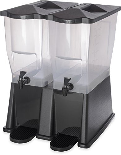  1085203 TrimLine Clear Economy Single Base Beverage Dispenser, 3 Gal Capacity, Black