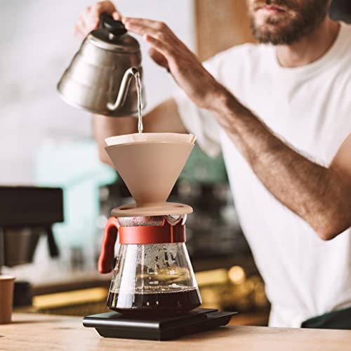  The Original JavaFlex Premium Foldable Silicone Pour Over Coffee Maker And Storage Pouch. Uses #2 V60 Cone Coffee Filters