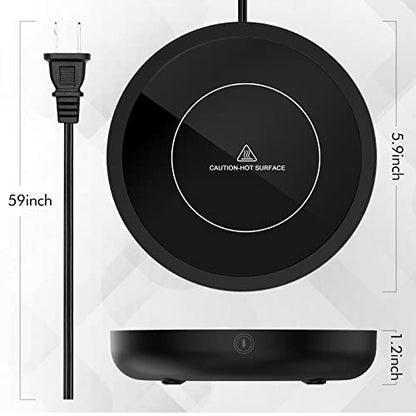  Coffee Mug Warmer For Desk, Electric Coffee Cup Warmer With 3-Temp Settings, Smart Coffee Warmer For Desk Auto Shut Off, Enlarged Heating Plate Suitable For Most Cups, Gift For Your Friends And Family