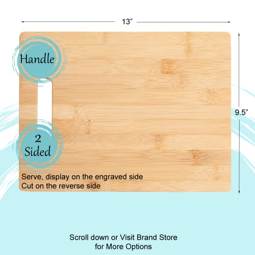  Breaking Bad Engraved Bamboo Wood Cutting Board With Handle Funny Gift For Father's Day Birthday Christmas Charcuterie Cheese Tray 13 X 9.5"