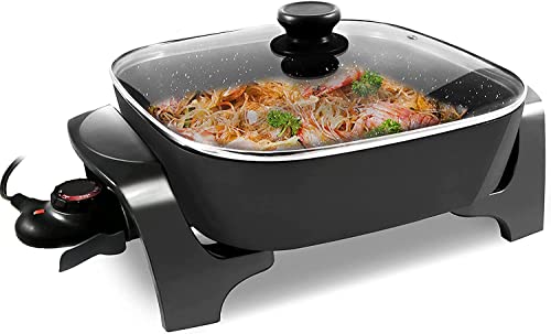  Nstick Extra Deep Electric Skillet - With Glass Vented Lid, Serves 4 To 6 People (7.5Qt.)