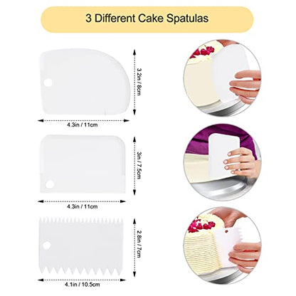  12 Inch Cake Stand Small Round Decorating Turntable Revolving Aluminum Rotating Table Holder Personalised Baking Display Tray Plate Tools Accessories For Christmas Birthday Wedding Tiered Cake