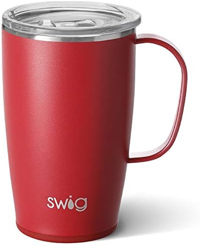  18oz Insulated Coffee Mug With Handle & Lid, Cup Holder Friendly, Dishwasher Safe, Stainless Steel Travel Mugs Insulated For Hot And Cold Drinks (Black Walnut)