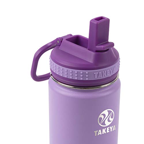  Actives Kids Insulated Stainless Steel Water Bottle With Straw Lid, 16 Ounce, Lilac/Ultra Violet