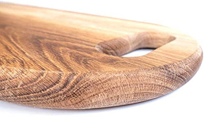  American Oak Wood Charcuterie Board Extra Long 26" X 8.7" | Wood Cheese Board With Handle | Oversized Charcuterie Board | Serving Board For Cheeses, Meats, Crackers, And Wine | Long Cutting Board