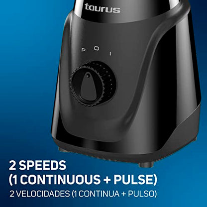 Taurus |Menina Glass| Blender With 2 Speed Control |Glass Jar 32 Oz | Modern Design| Compact Size | 300 W| Easy Fit System |Easy To Clean |Make It In Minutes