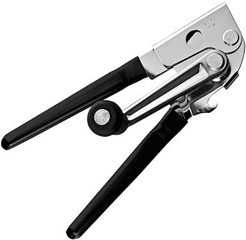  Commercial Can Opener Manual Heavy Duty - Easy To Use With Comfortable Easy Crank Handle - Swing Grip Design, Hand Can Opener, Includes Built In Bottle Opener