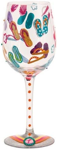 Enesco Wine Glass Mermaid Drinkware, 1 Count (Pack Of 1), Blue/Green/Orange/Brown