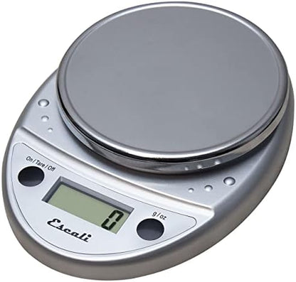  Primo Digital Food Scale Multi-Functional Kitchen Scale And Baking Scale For Precise Weight Measuring And Portion Control, 8.5 X 6 X 1.5 Inches, Chrome
