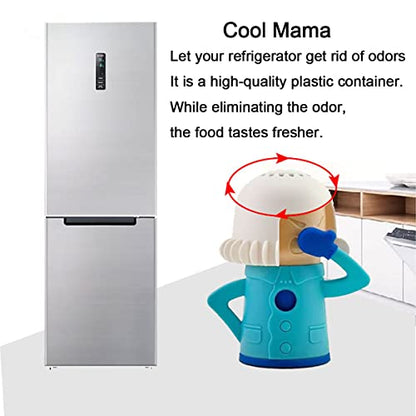  Cool Mama Refrigerator Cleaner, Microwave Oven Steam Fridge Odor Absorber Kitchen Equipment Easily Crud In Minutes Steam Cleans With Water And Vinegar 1 PCS(White)